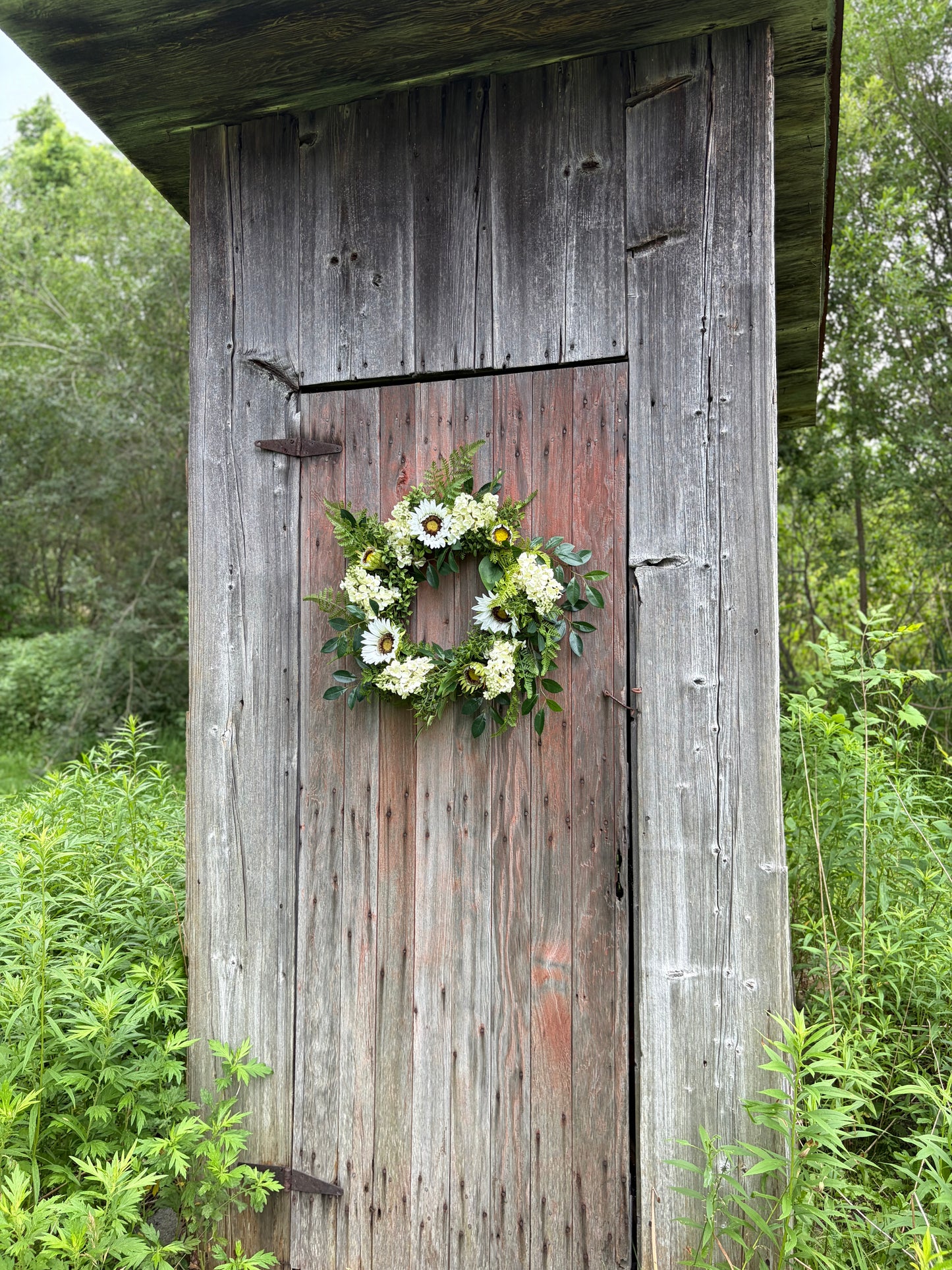 White Sunflower Market Wreath