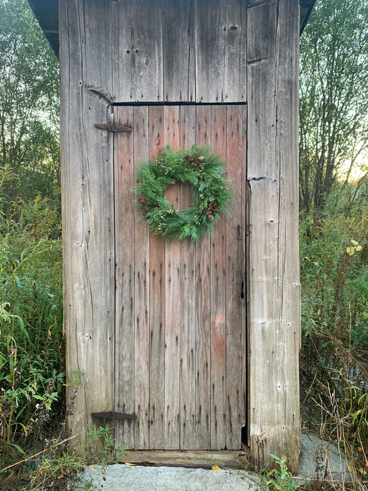 Cedar Pine and Juniper Berry Winter Wreath