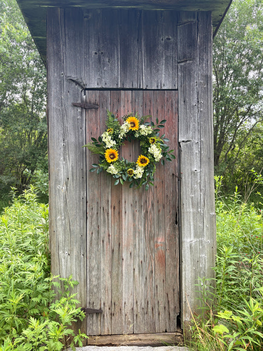 Golden Sunflower Market Wreath