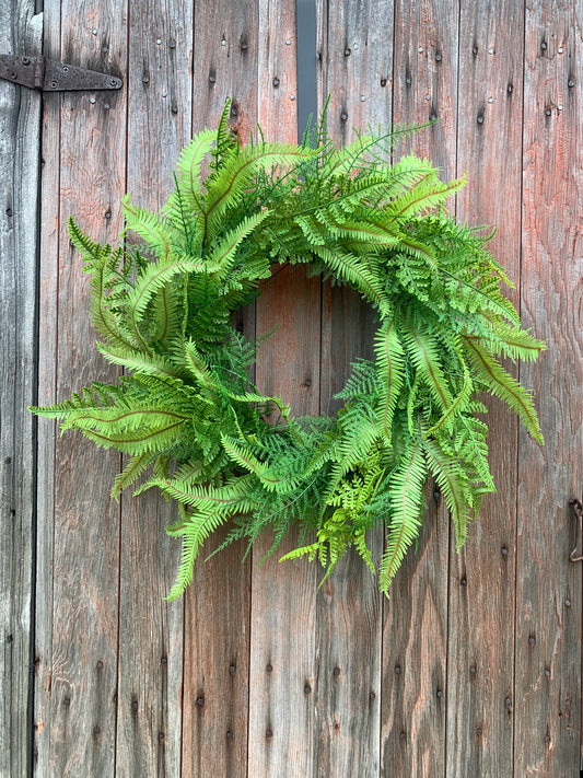 Mixed Fern Wreath