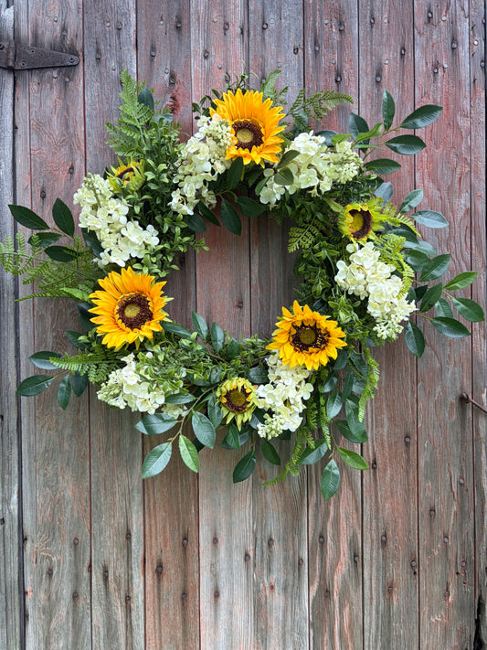 Golden Sunflower Market Wreath