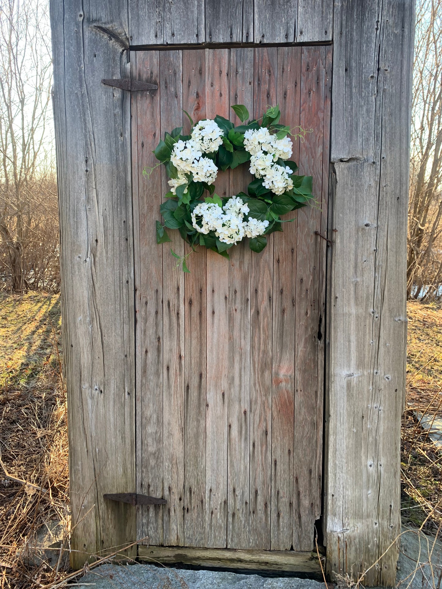 Classic White Hydrangea Wreath