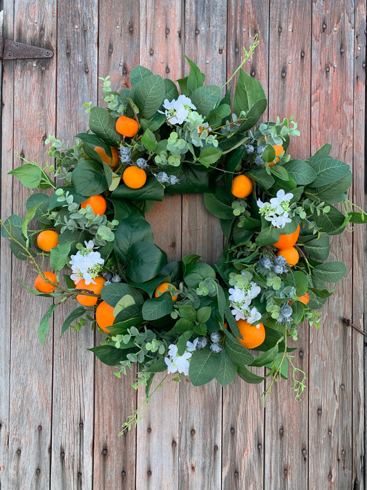 Orange Blueberry Wreath