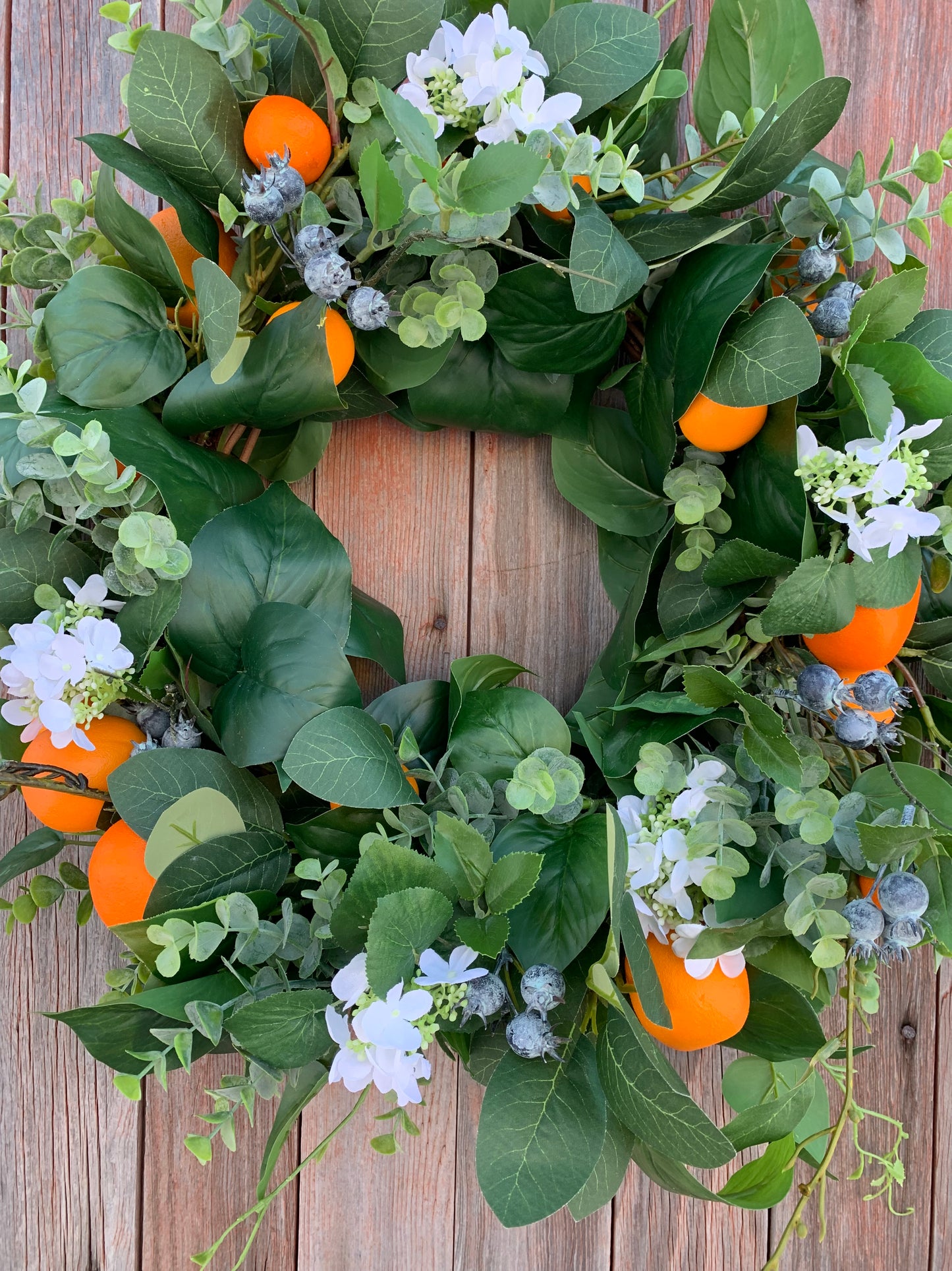 Orange Blueberry Wreath