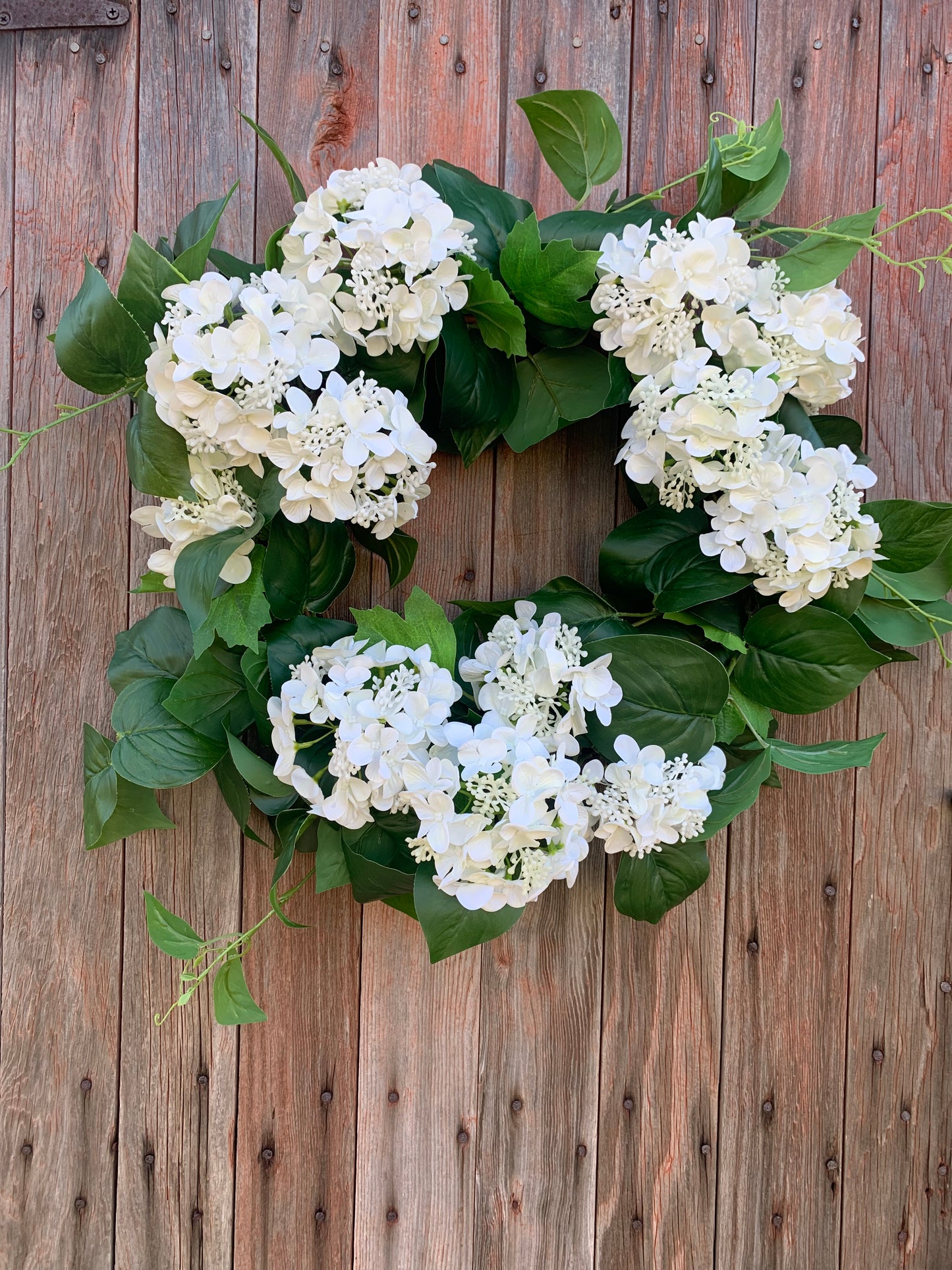 Classic White Hydrangea Wreath