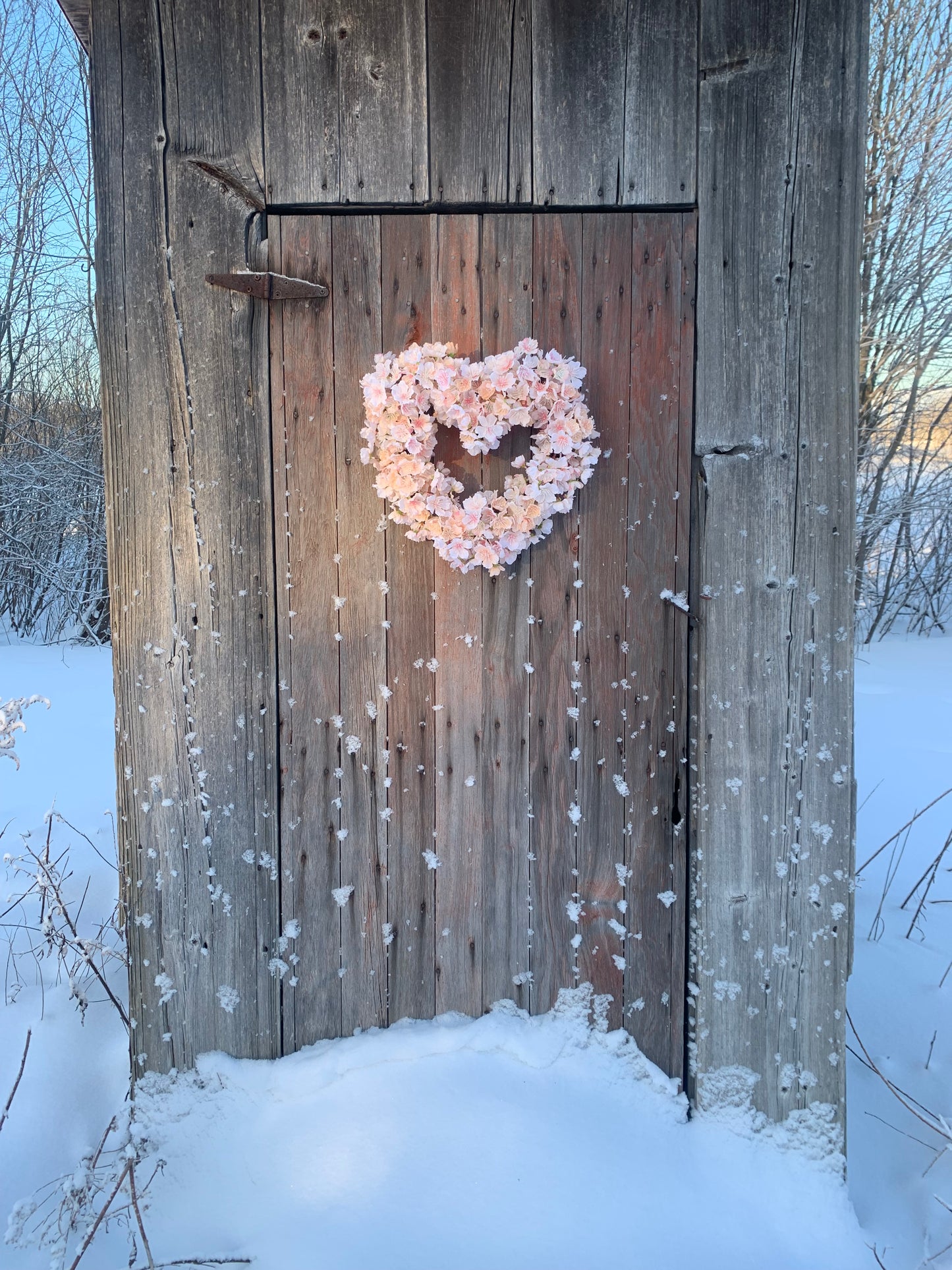 Blushing Peach Orchard Blossom Wreath