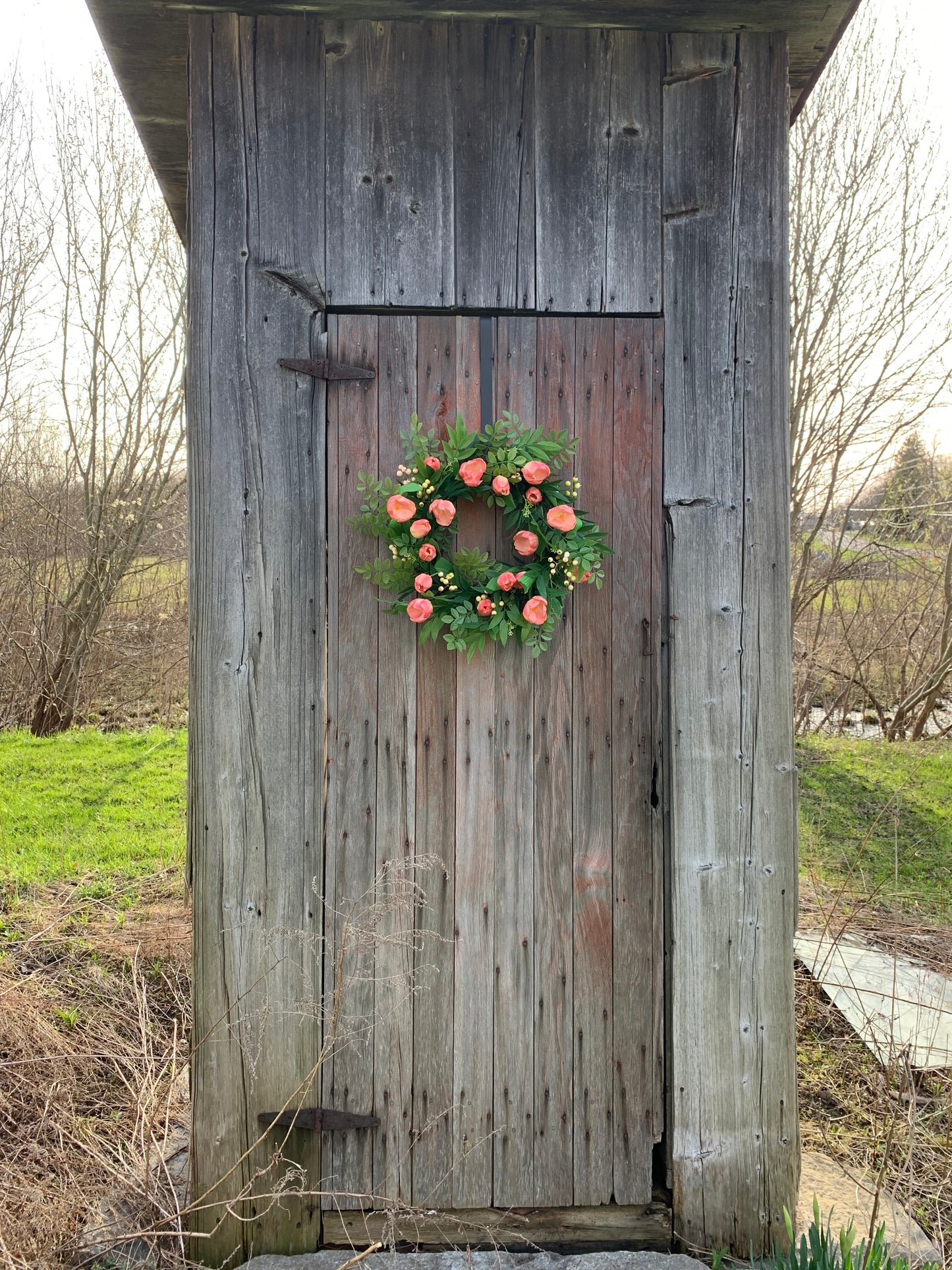 Peach Tulip Wreath
