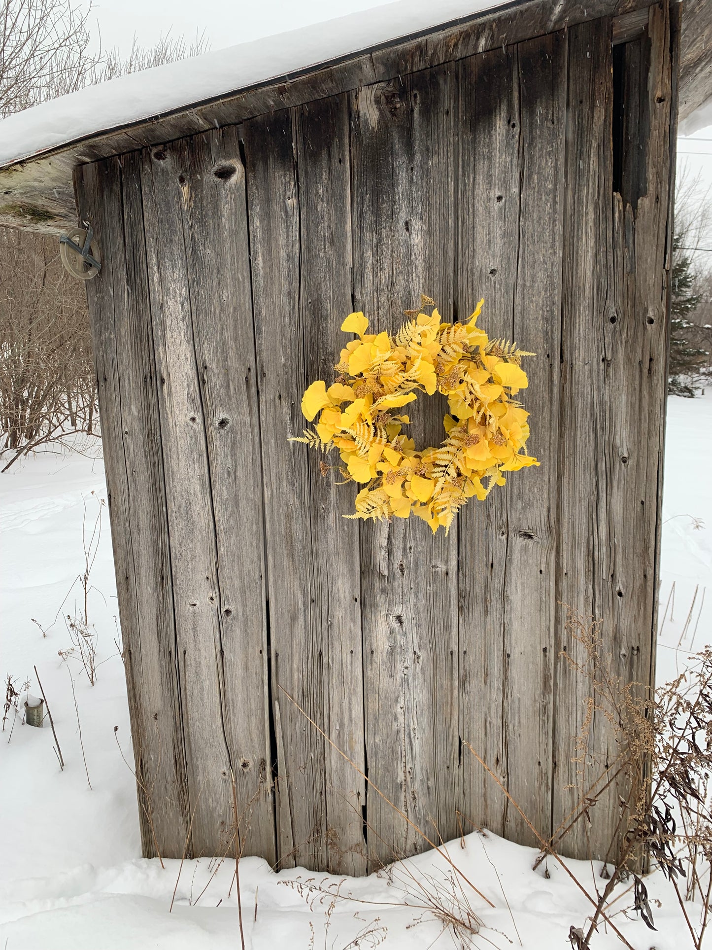 Golden Gingko Wreath