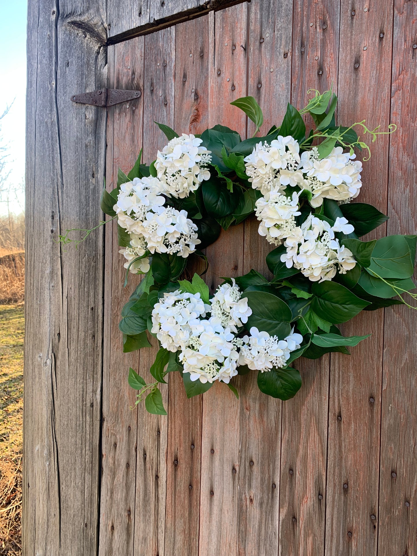 Classic White Hydrangea Wreath