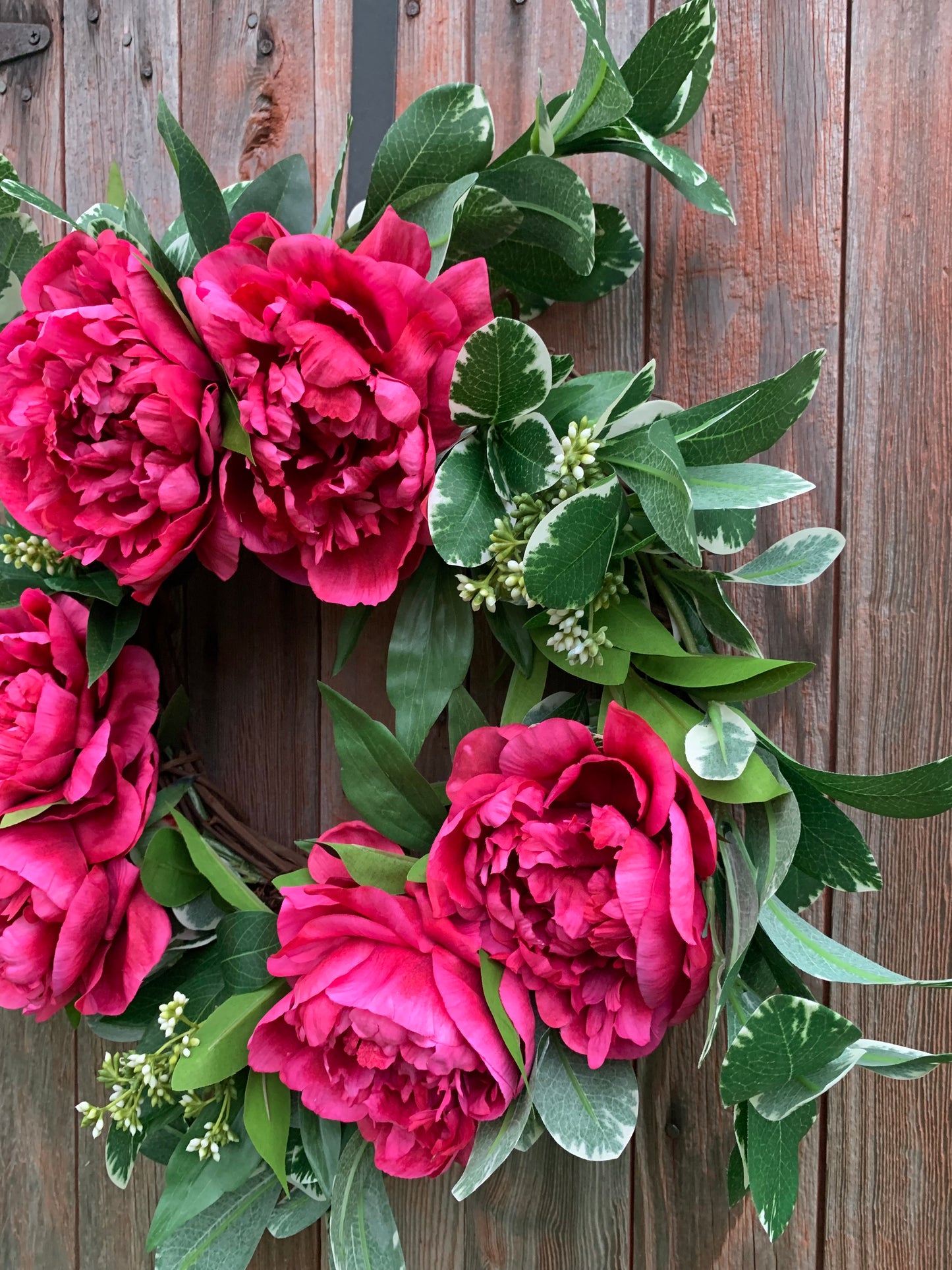 Fuchsia Peony Wreath