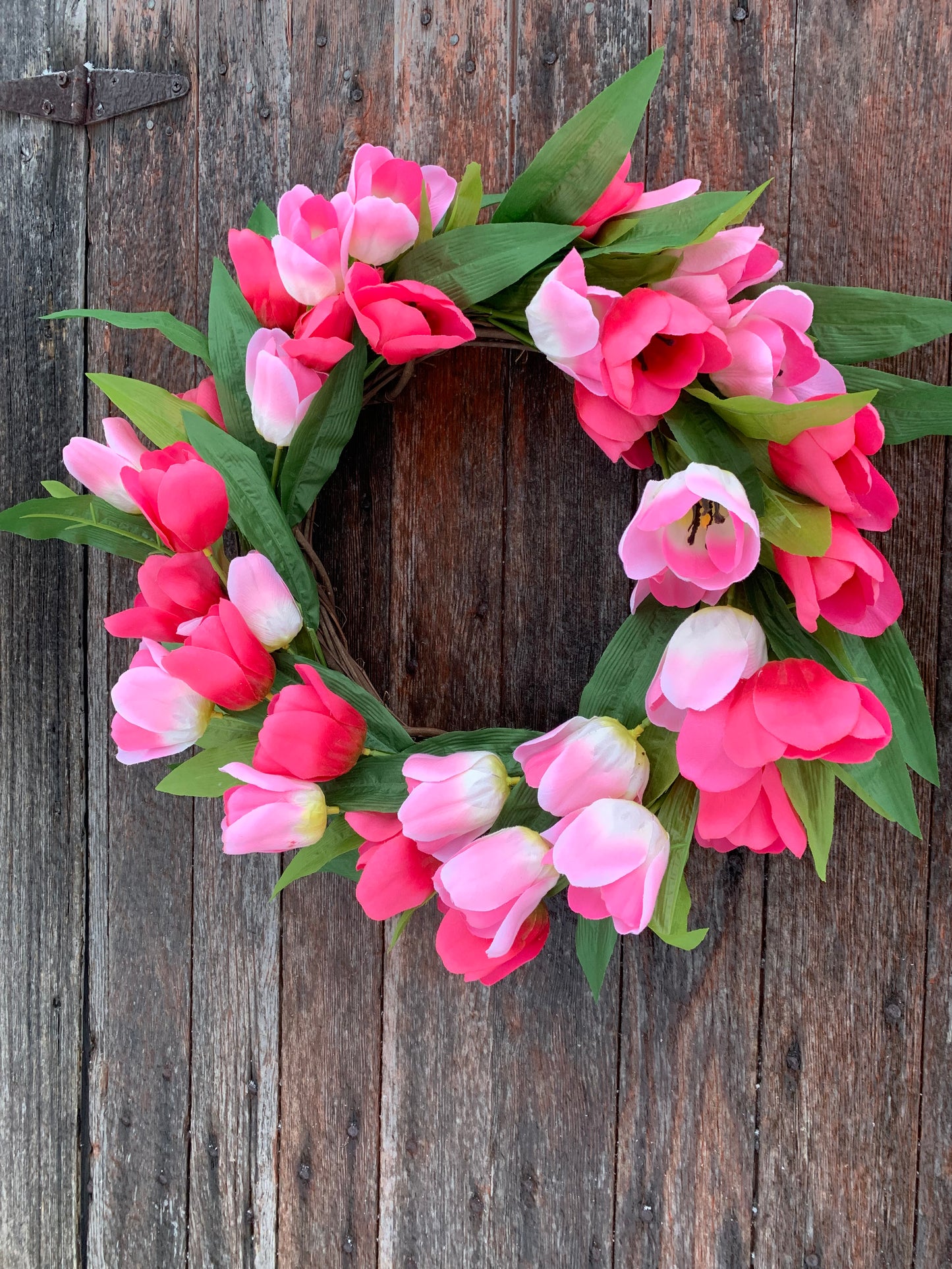 Pink Tulip Wreath