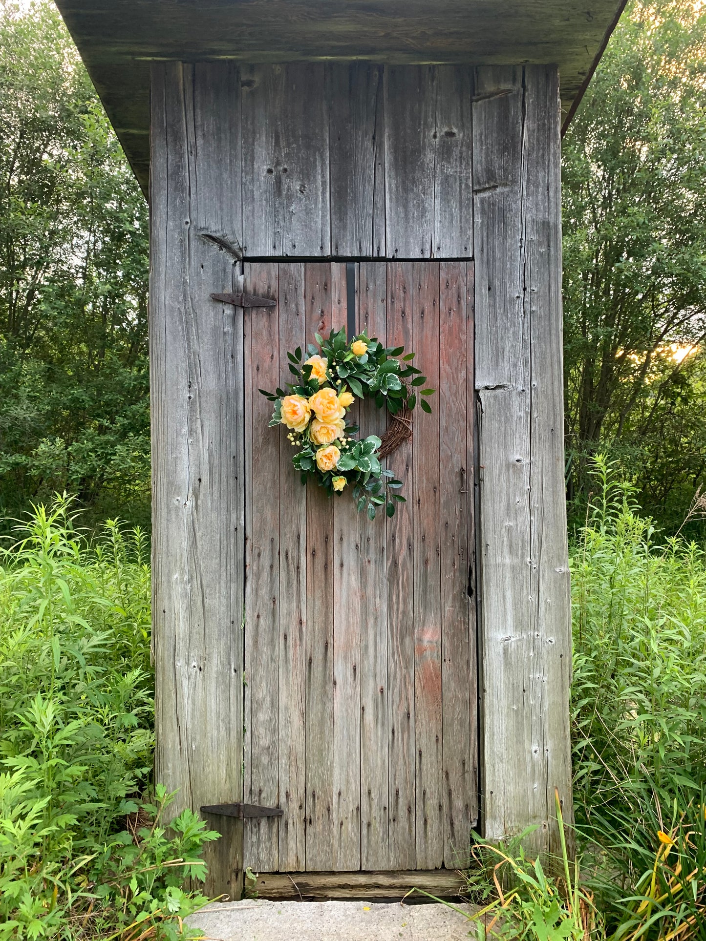 Yellow Peony Wreath