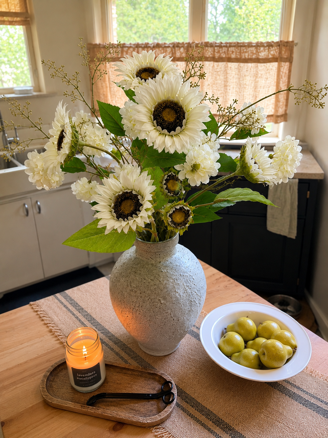 Ivory Sunflower Arrangement
