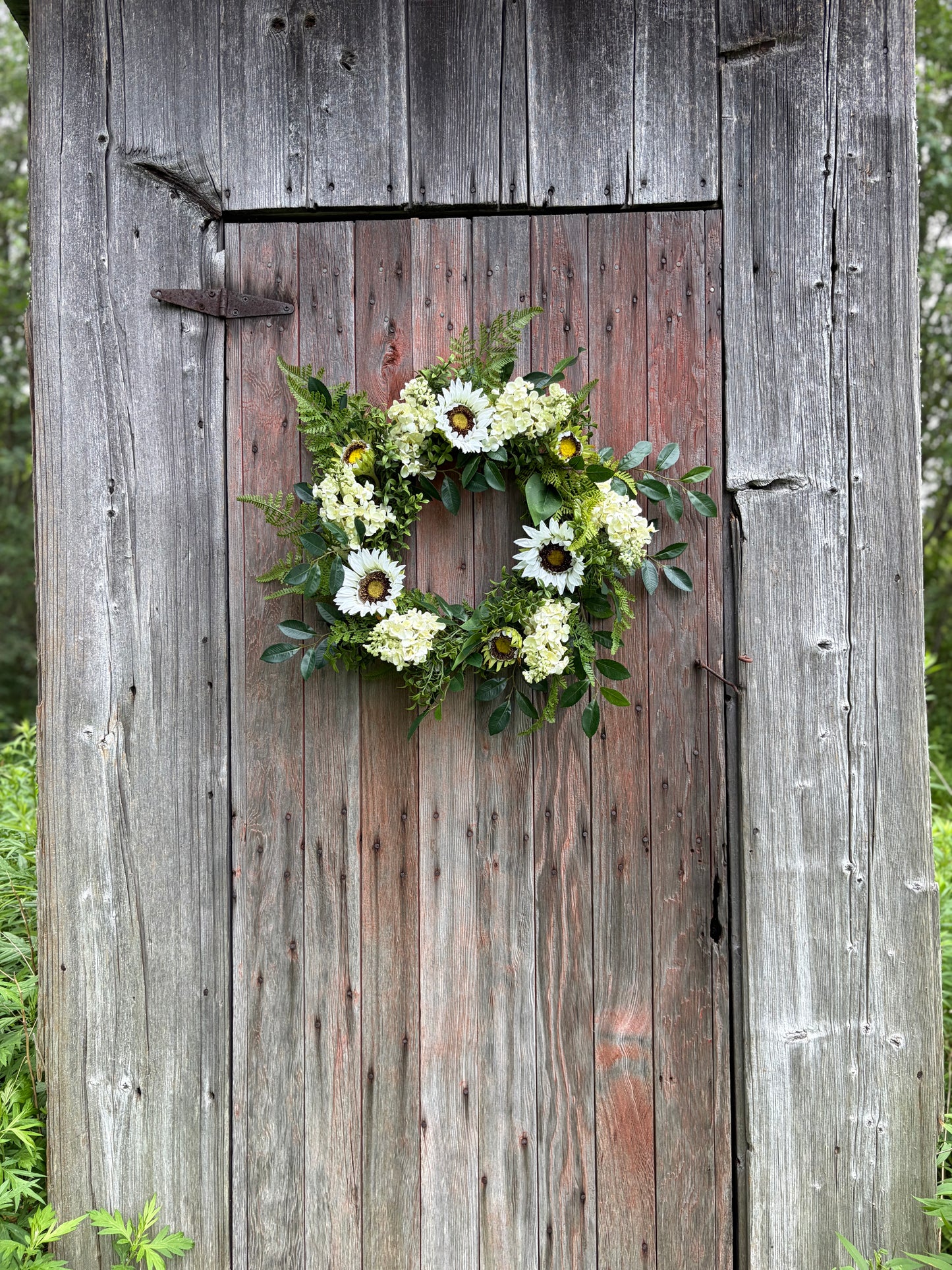 White Sunflower Market Wreath