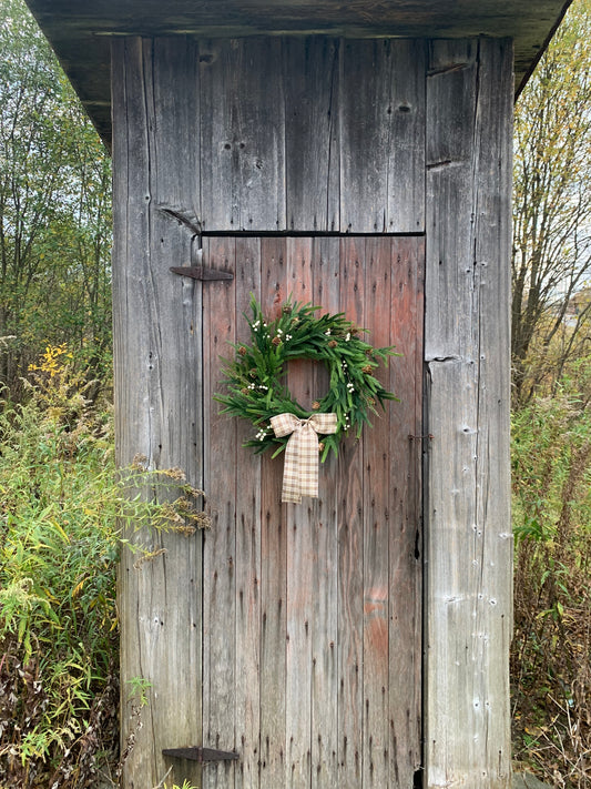 Rustic Norfolk Pine Winter Wreath