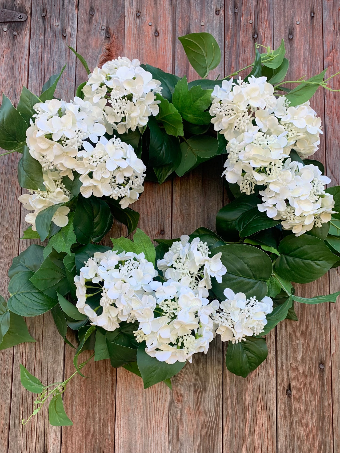 Classic White Hydrangea Wreath