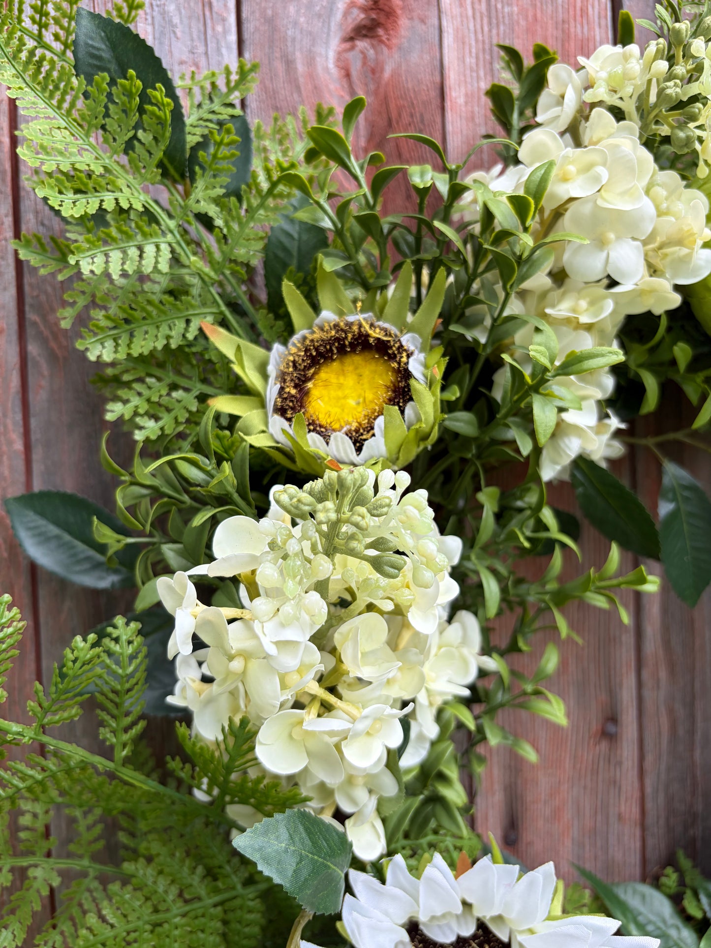 White Sunflower Market Wreath