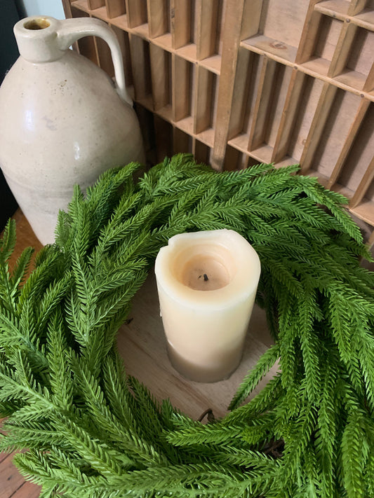 Simple Norfolk Pine Candle Ring