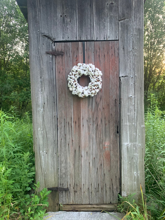 Natural Cotton Wreath
