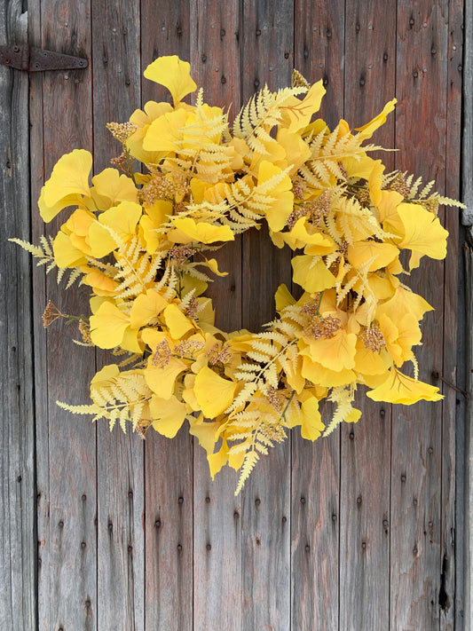 Golden Gingko Wreath