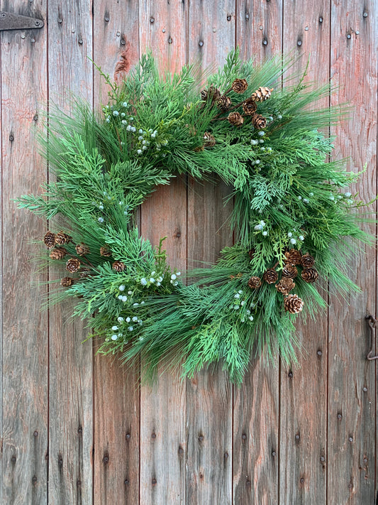 Cedar Pine and Juniper Berry Winter Wreath