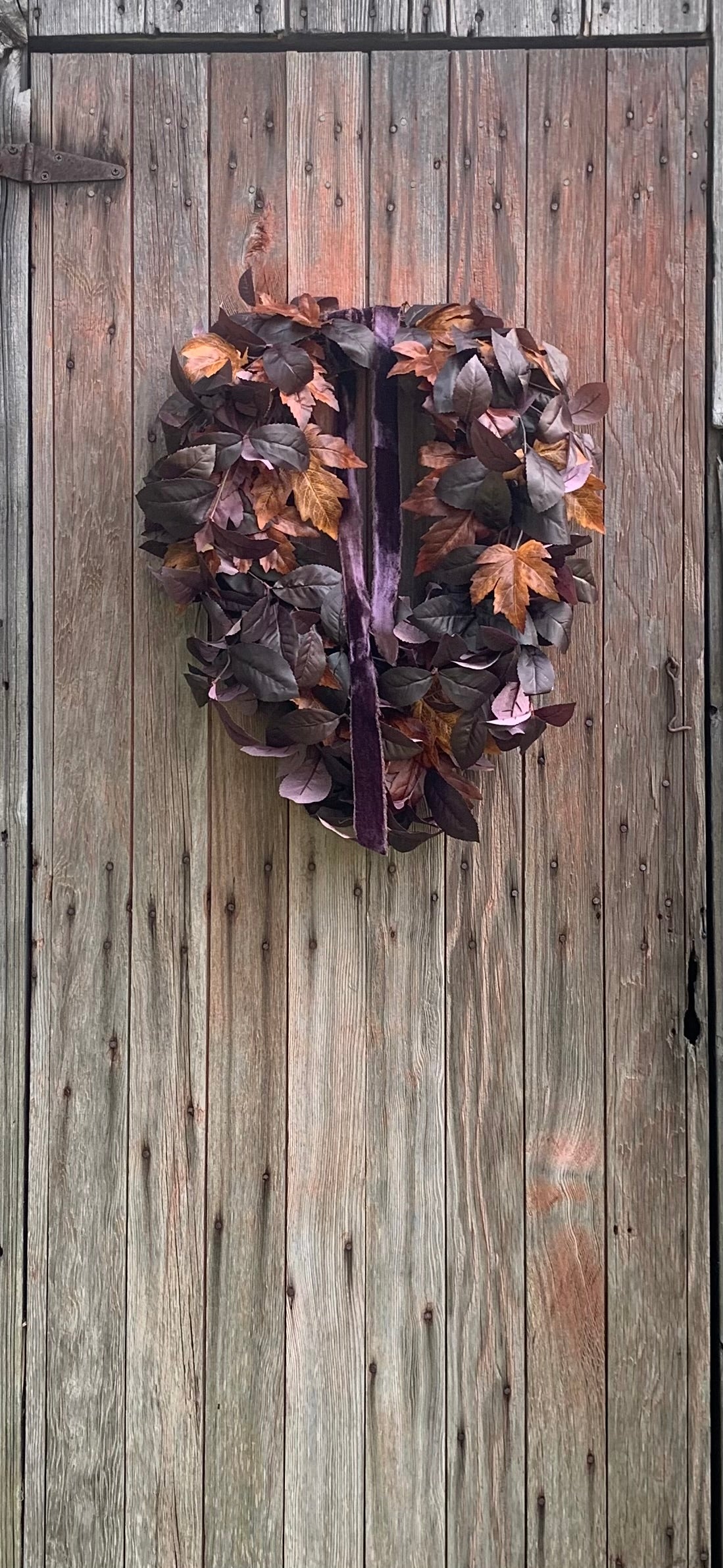 Black Plum and Maple Leaf Wreath