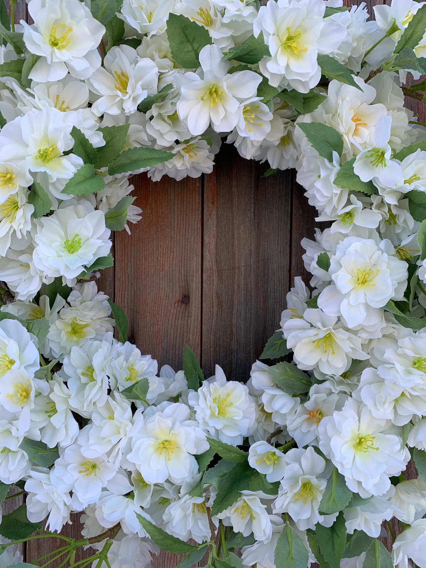 White Cherry Blossom Wreath