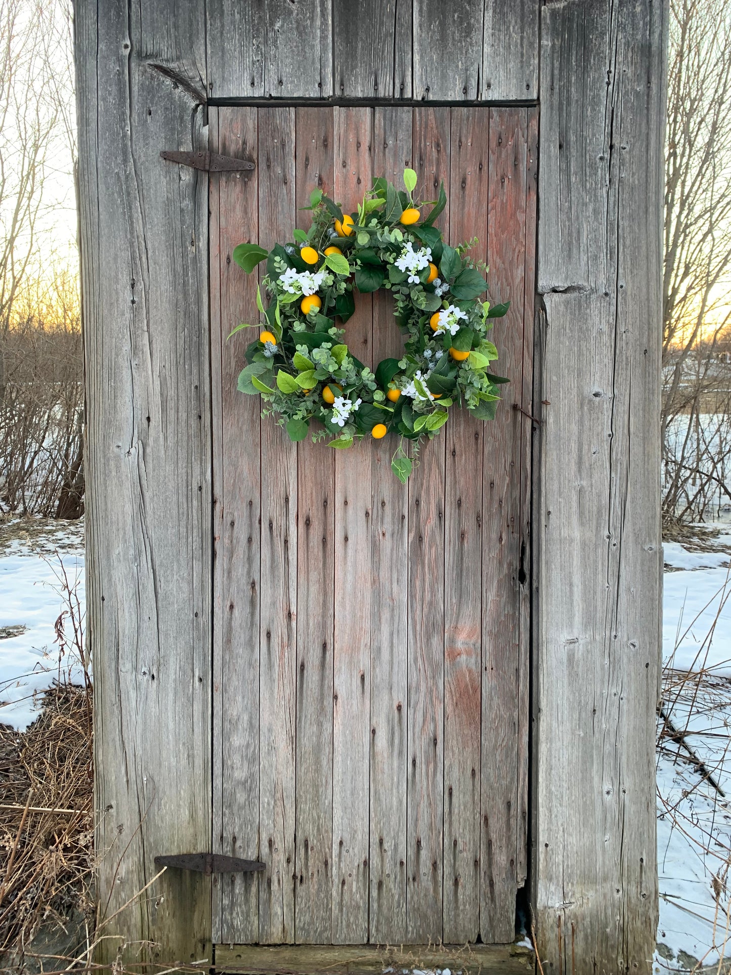Lemon Blueberry Wreath