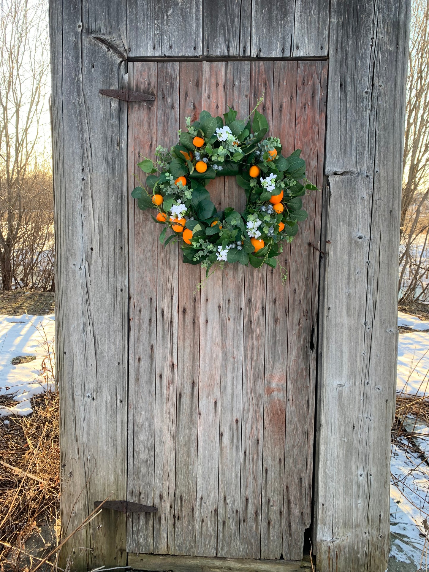 Orange Blueberry Wreath