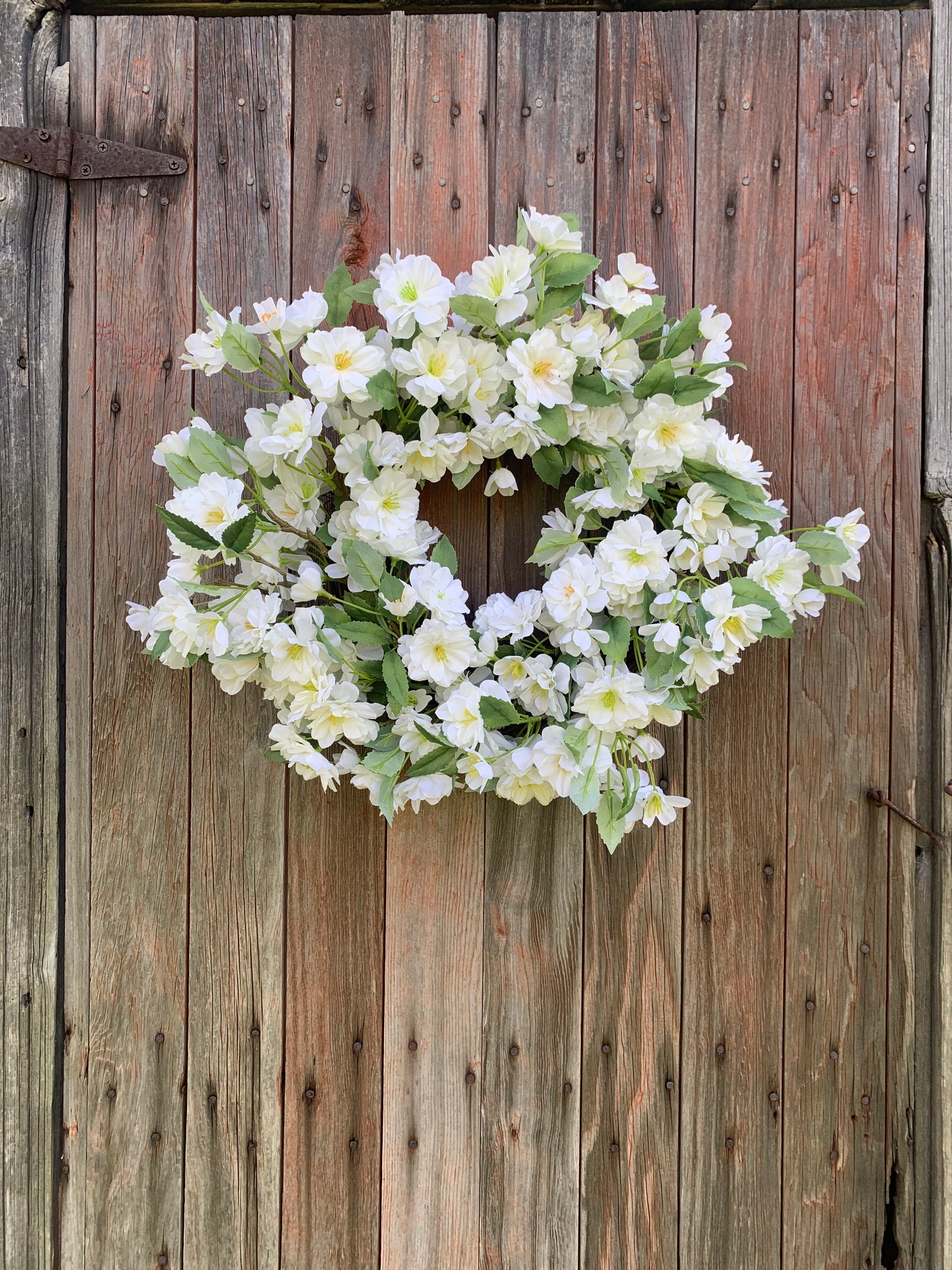 White Cherry Blossom Wreath