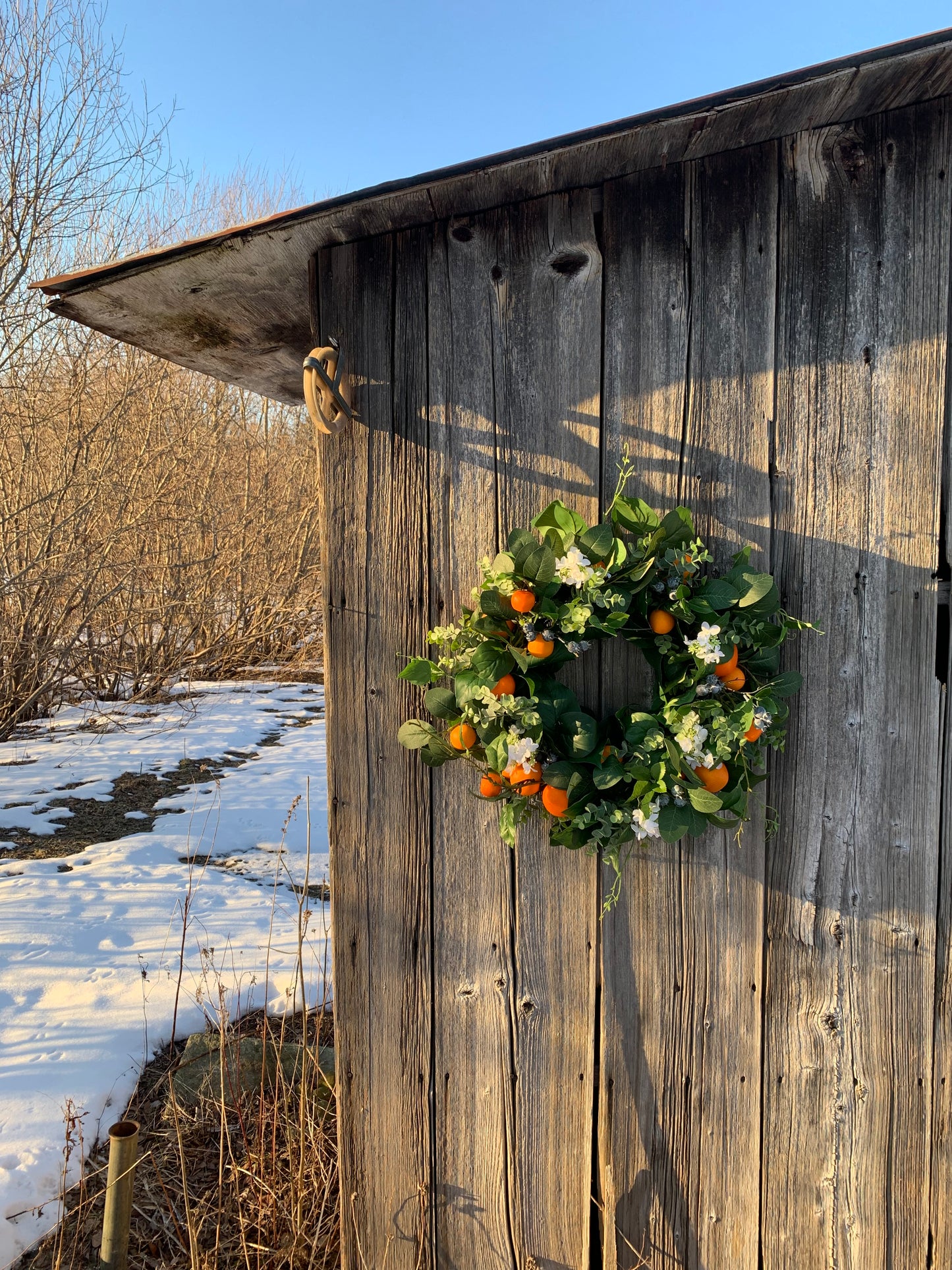 Orange Blueberry Wreath