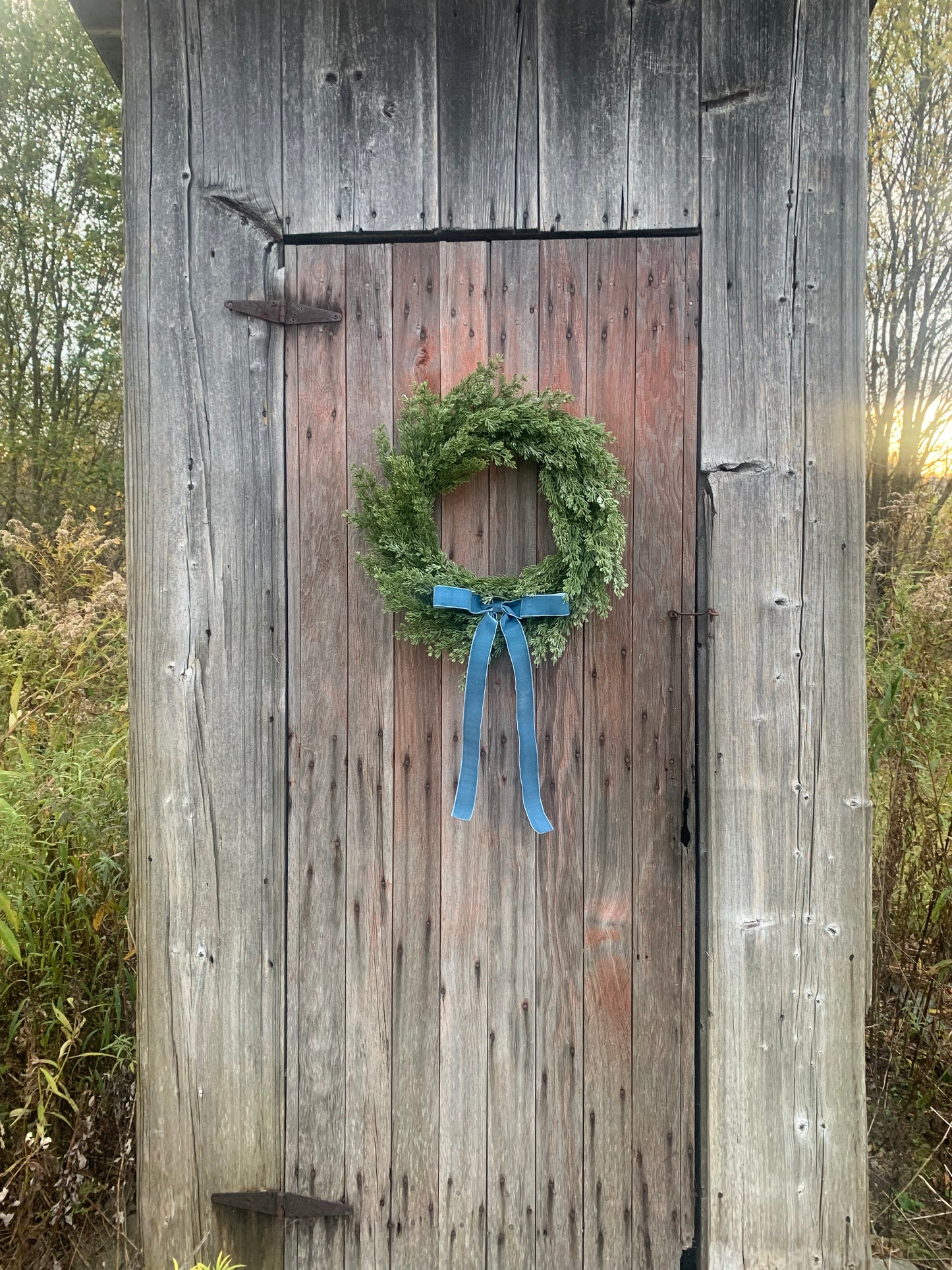 Simply Iced Cedar Winter Wreath