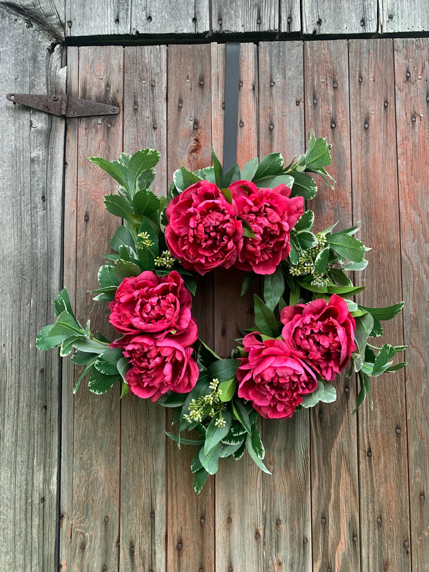 Fuchsia Peony Wreath