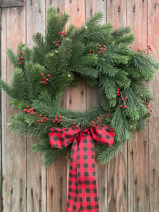 Lumberjack Pine Winter Wreath