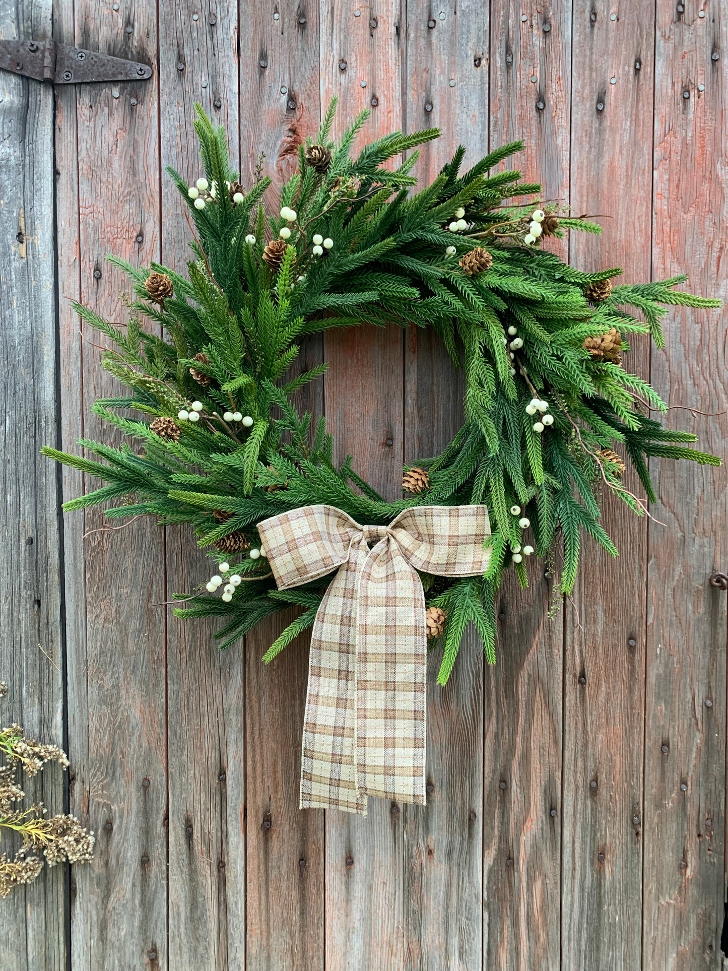 Rustic Norfolk Pine Winter Wreath