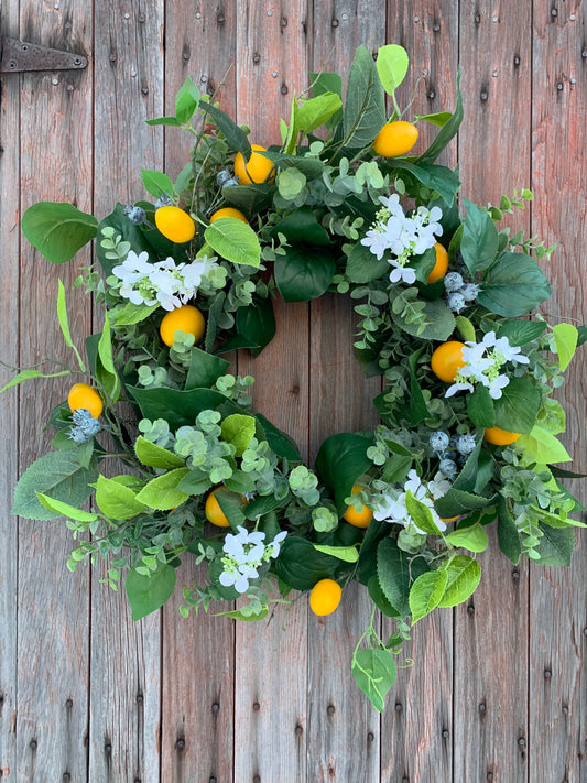 Lemon Blueberry Wreath