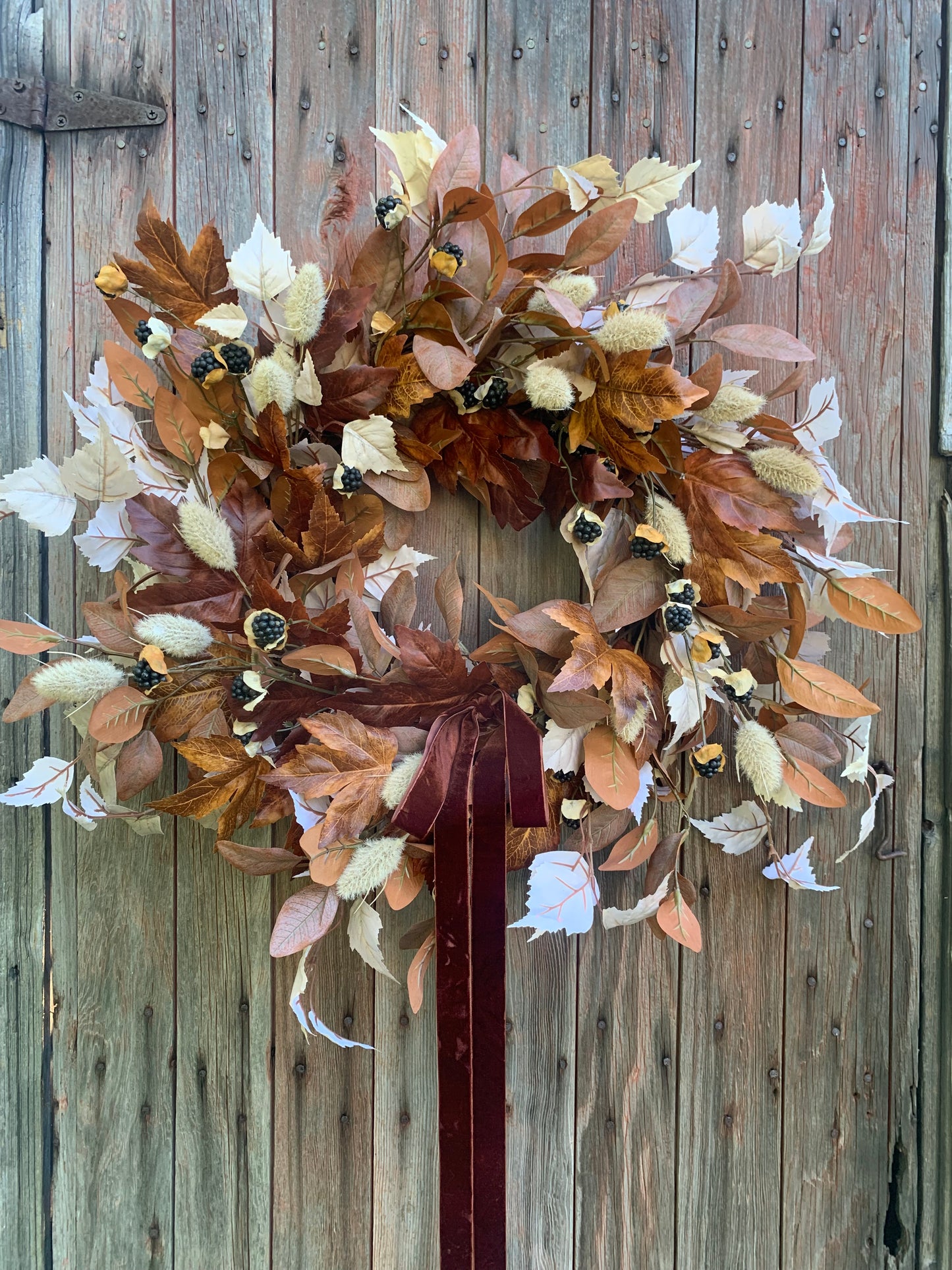 Maple and Aspen Leaf Wreath