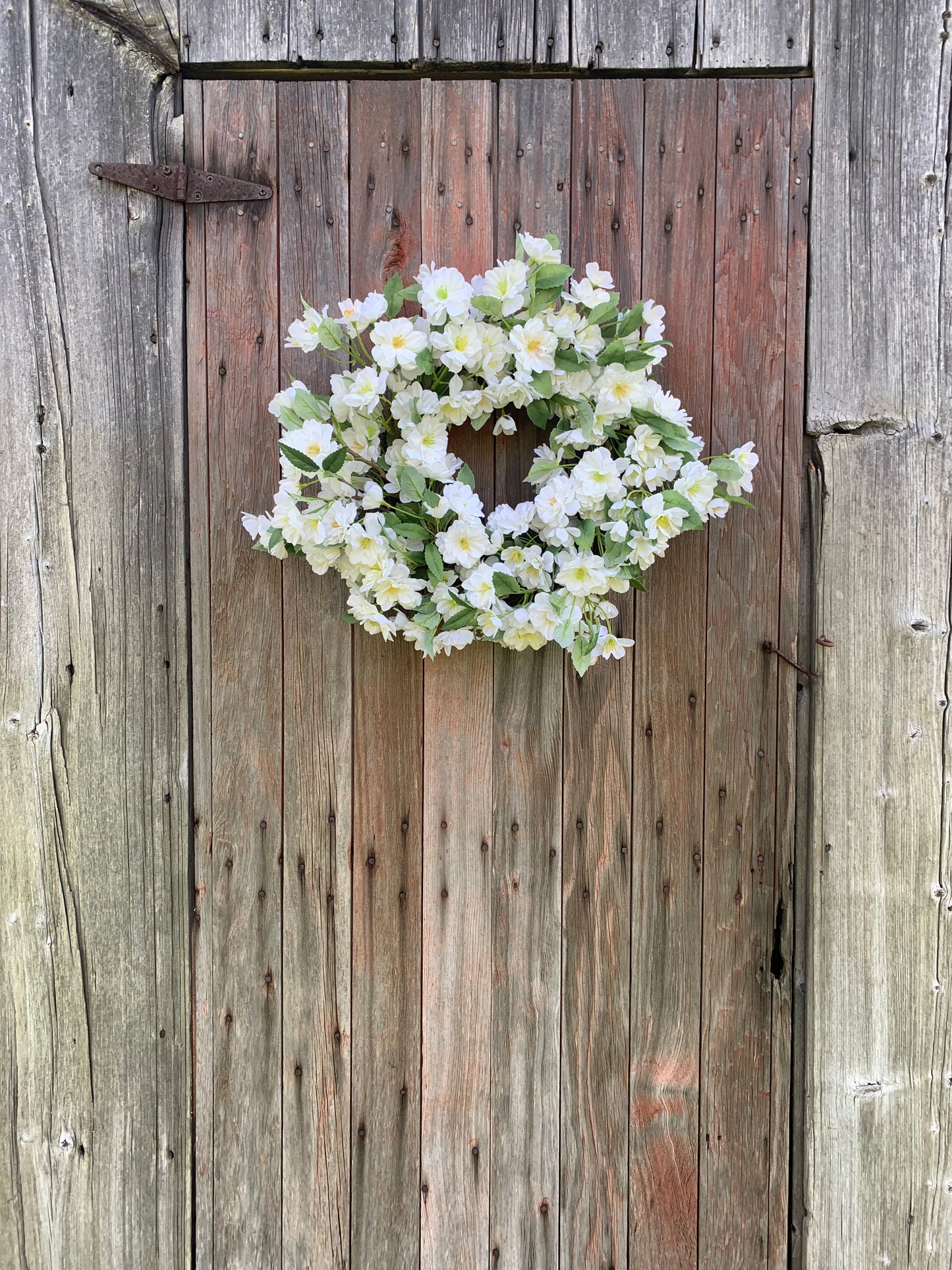 White Cherry Blossom Wreath
