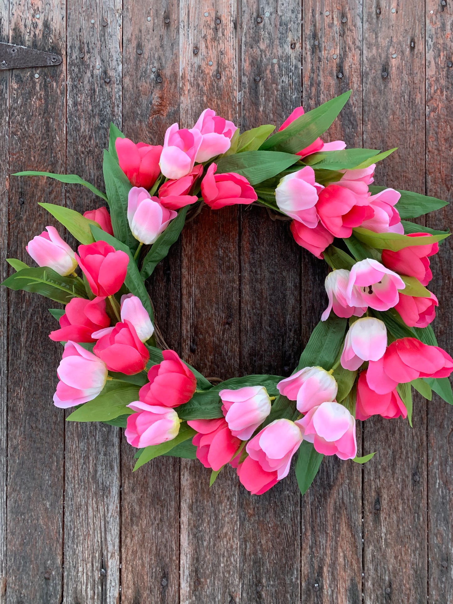 Pink Tulip Wreath