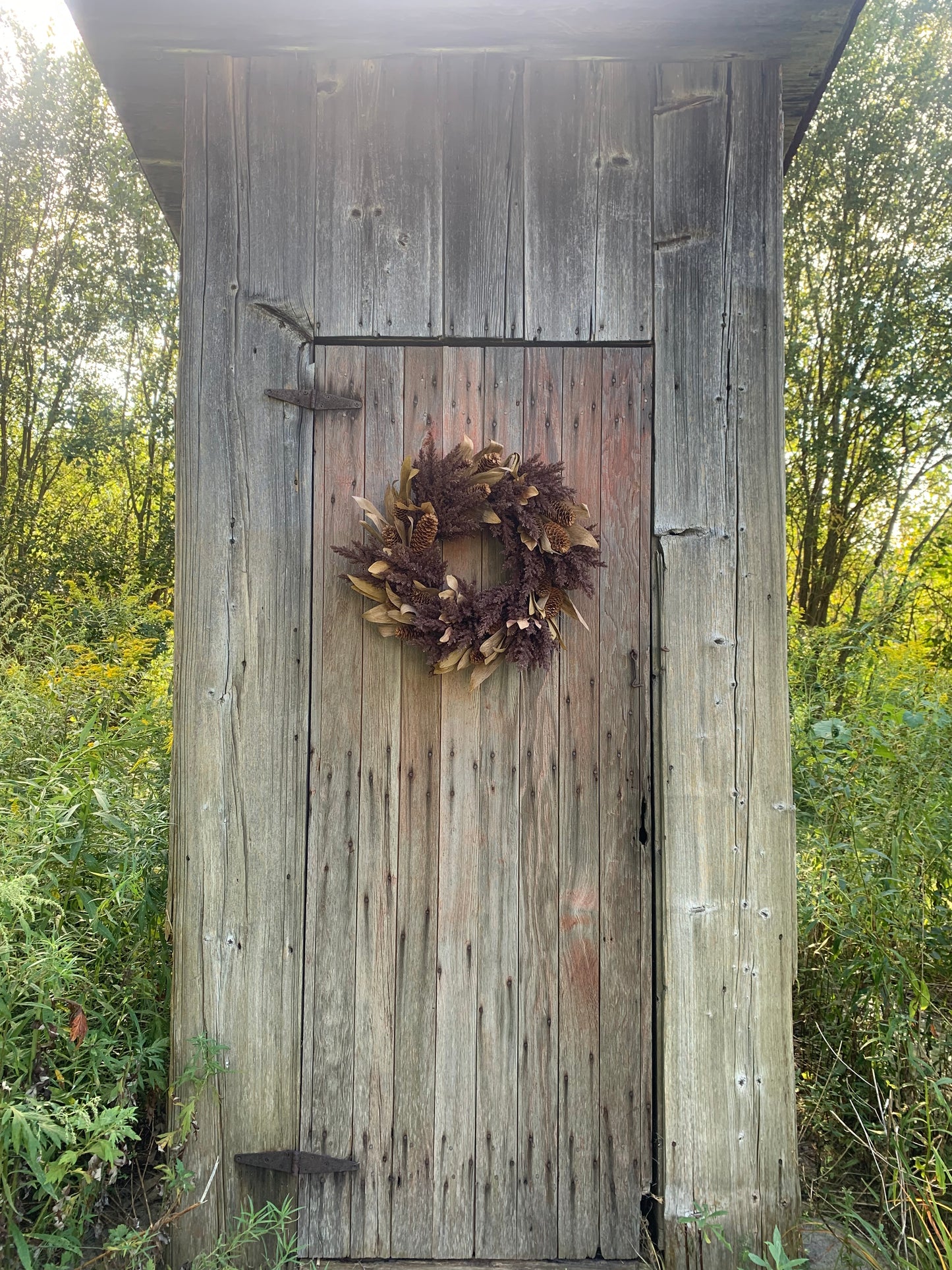 Pine Cone and Pampas Grass Wreath