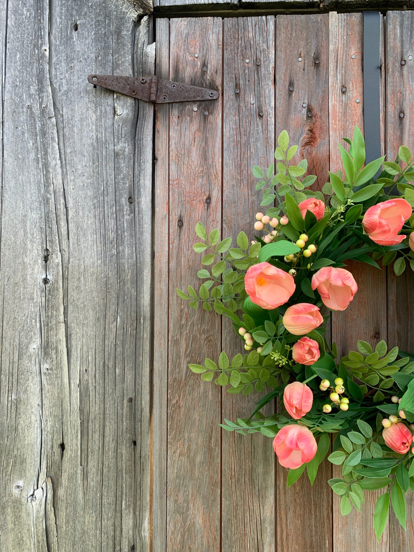 Peach Tulip Wreath